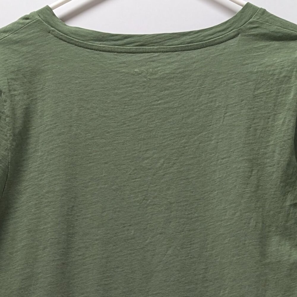 J. Crew Factory Vintage Slub Cotton V-Neck Tee in Moss - Picture 6 of 11